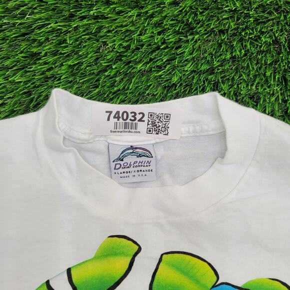 Vintage 90s Fish Shirt Womens XL 22x29 USA - Picture 11 of 13